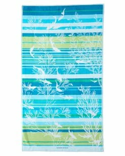 Cheapest 🎉 Garnier Thiebaut Indian Ocean Aqua Cotton Beach Towel Home Beach Towels 🧨