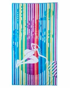 Best Sale 🎁 Garnier Thiebaut Naiade Neon Cotton Beach Towel Home Beach Towels 😍