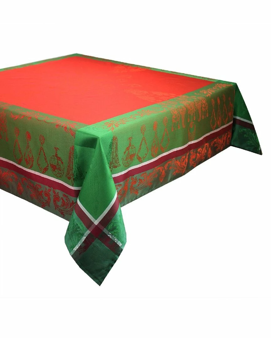 Best Sale ✨ Garnier Thiebaut Noel Baroque Rouge Tablecloth Home Linens 👍