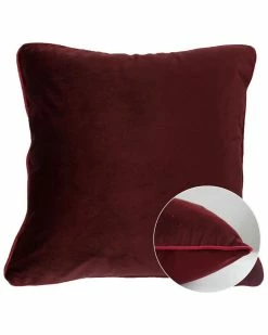 Budget ❤️ Garnier Thiebaut Velours Bordeaux-Rose Cushion Cover Home Linens 🛒