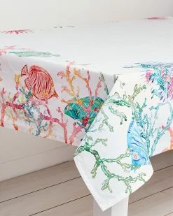 Coupon 🧨 Garnier Thiebaut Futuna Arc-En-Ciel Tablecloth Home Linens ❤️