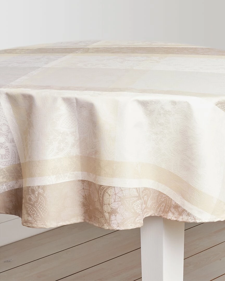 New ๐คฉ Garnier Thiebaut Mille Dentelles Naturel Round Tablecloth Home Linens ๐