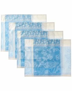 Discount ✨ Garnier Thiebaut Mille Oceans Ecume 🧥 Coated Placemats (Set Of 4) Home Linens 🎉