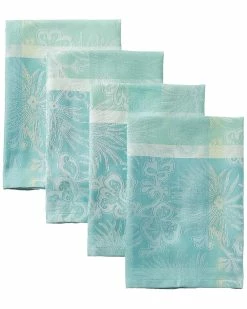 Outlet 🛒 Garnier Thiebaut Mille Venusta Aqua Napkins (Set Of 4) Home Linens ⭐