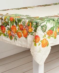Cheapest 🎉 Garnier Thiebaut Vintage Garden Natural Tablecloth Home Linens ❤️