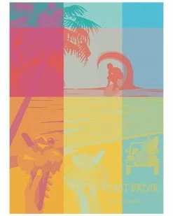 Outlet ⭐ Garnier Thiebaut Point Break Sunrise Set Of 2 Kitchen Towels Home Linens 😉