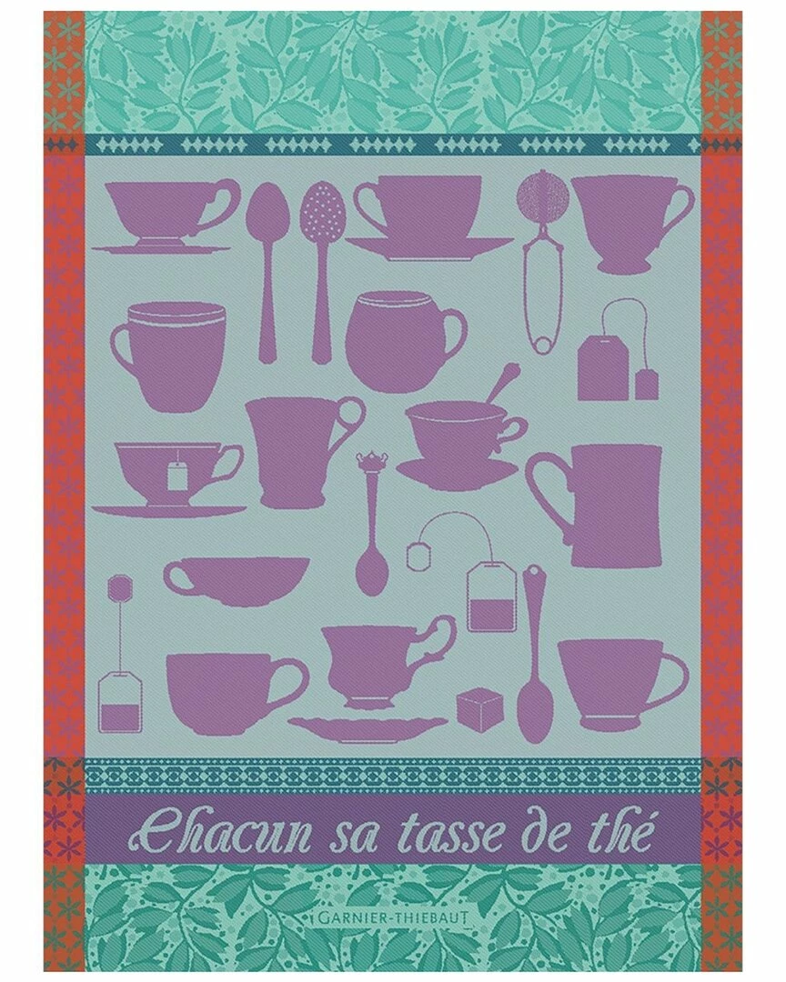 Wholesale ๐ Garnier Thiebaut Chacun Sa Tasse Turquoise Set Of 2 Kitchen Towels Home Linens ๐