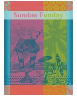 Cheapest 👏 Garnier Thiebaut Sundae Funday Fruity Set Of 2 Kitchen Towels Home Linens 👍