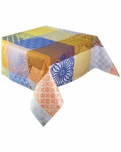 Budget ⌛ Garnier Thiebaut Mille Zelliges Caliente Tablecloth Home Linens 🔥