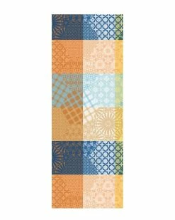 Outlet 🔥 Garnier Thiebaut Mille Zelliges Caliente Tablerunner Home Linens 😀