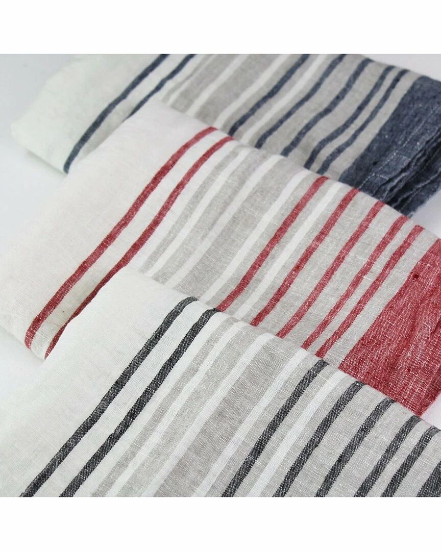 Discount ๐ Garnier Thiebaut Paseo Anthracite Set Of 2 Linen Kitchen Towels Home Linens ๐ - Image 2